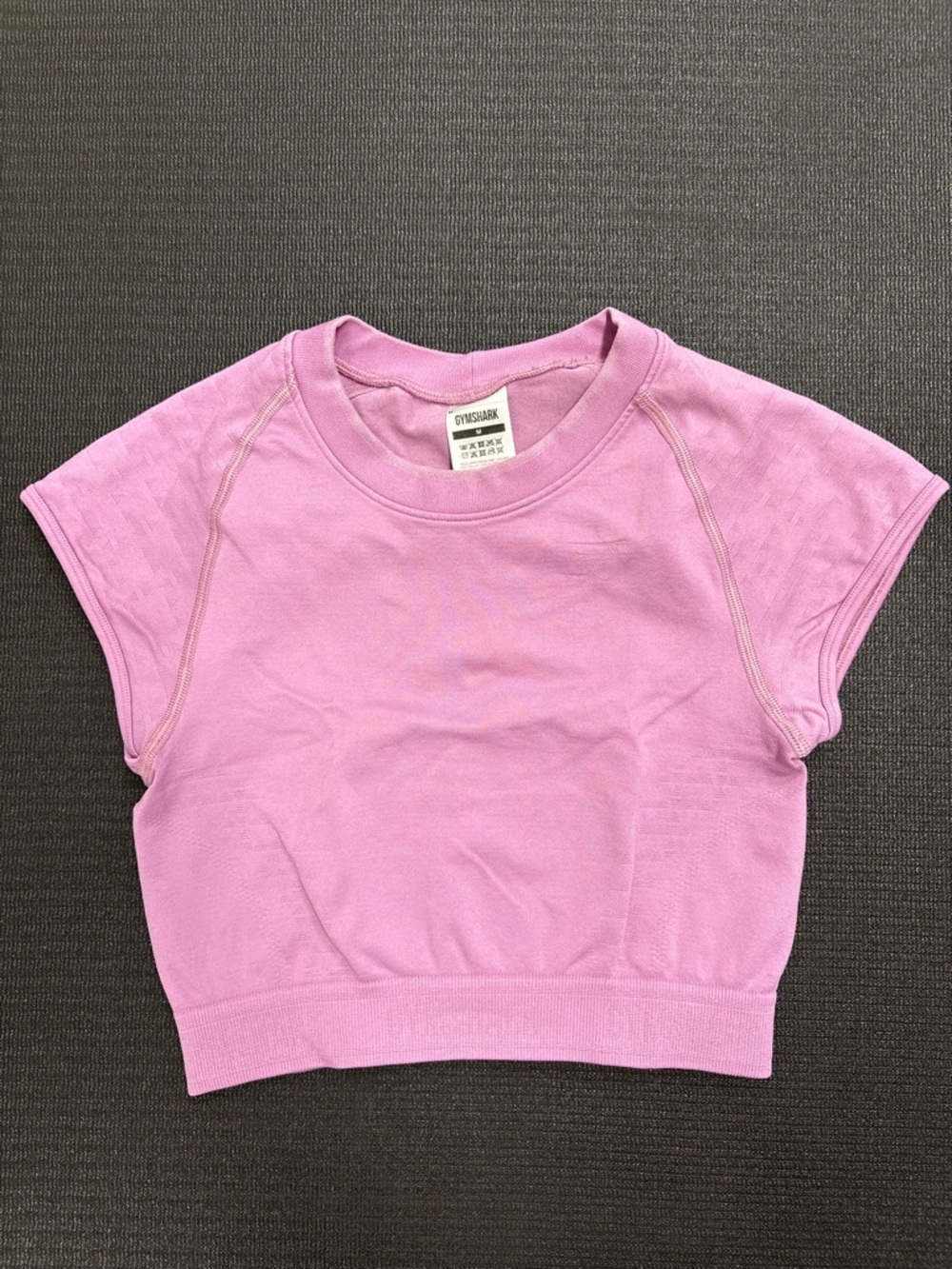 Gymshark Pink Cropped Open Back Athletic Top
